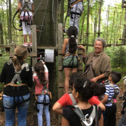 Ausflug Kletterwald. Foto: Gaby Lang / pluspunkt Begegnungszentrum Preuswald